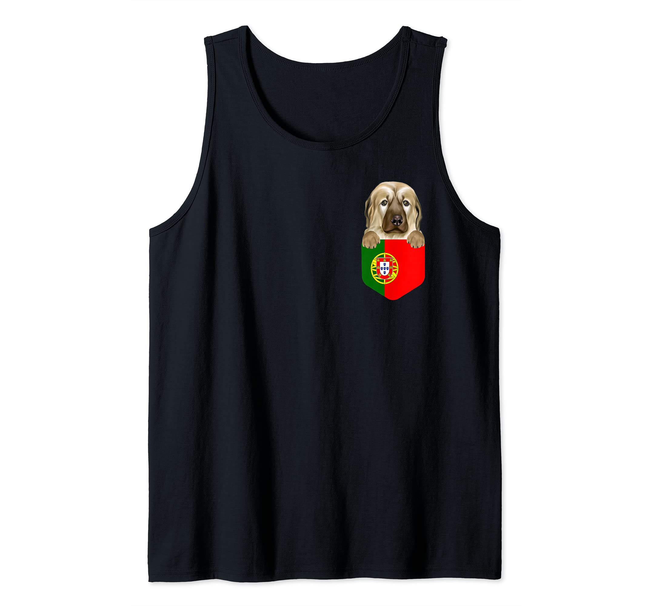 Portugal Flag Anatolian Shepherd Dog Dog In Pocket Tank Top