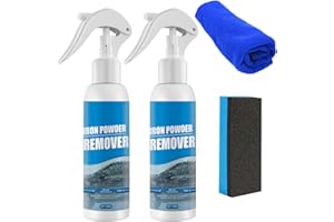 Biaoyun 2Pack Iron Powder Remover, Car Rust Remover Spray, Car Rust Removal Spray, Multifunctional Paint Cleaner Car Maintenance Powder Spray Rust Remover Iron Cleaning (2 * 100ML)