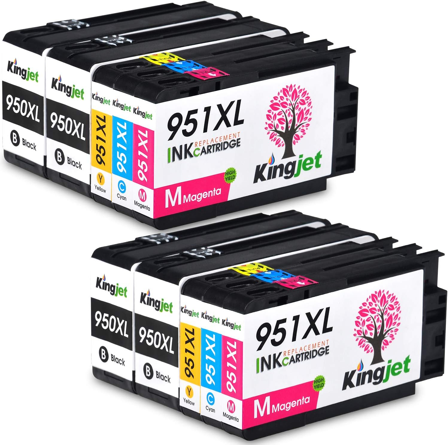 Kingjet 950XL 951XL Druckerpatronen Ersatz für HP 950 951 XL kompatibel mit HP Officejet Pro ...