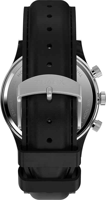 Waterbury TW2Y54100 - Relógio cronógrafo de couro de 42mm para homem