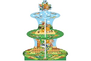 TJLMCORP Italian Brainrot 3-Tier Cupcake Stand - Tralalero Tralala Dessert Cake Tower, Brainrot Birthday Decorations for Wedd