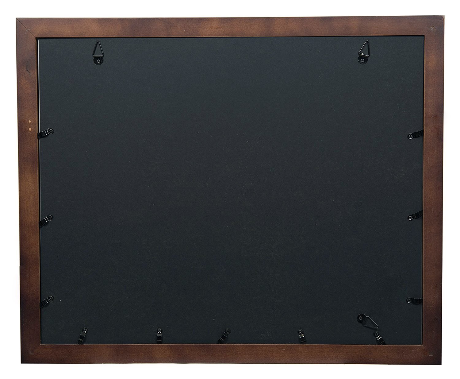 Gallery Solutions Flat Walnut Wall Picture White Photo 16X20 DOUBLE FRAME, MATTED TO 11X14, 16" x 20"