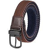 Cole Haan Men's 2-in-1 Reversible Stretch Fabric Fully Adjustable Casual Web Belt