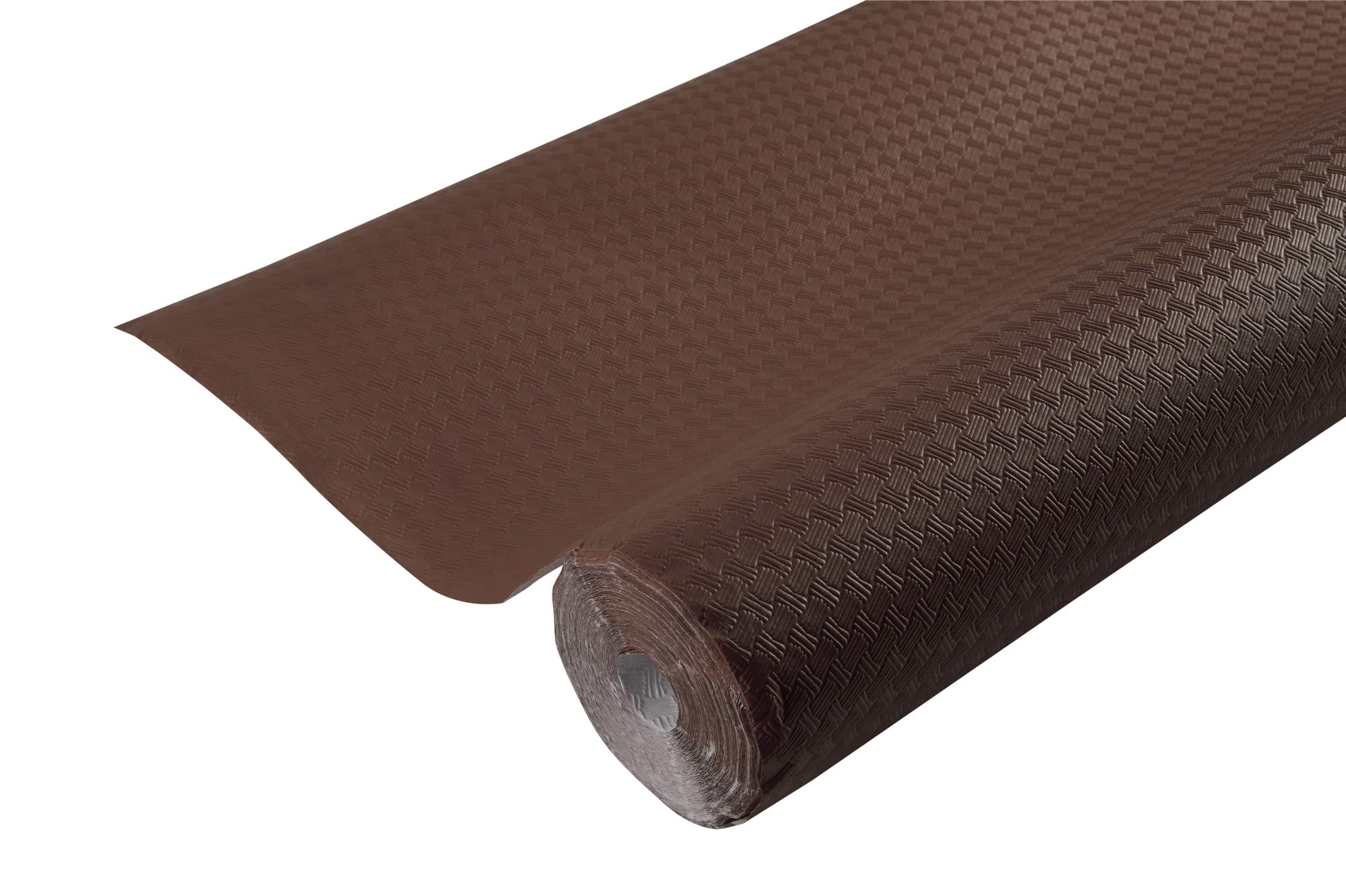 Disposable tablecloth in embossed paper - Unique, aesthetic and deep embossing - Roll 6 M long and 1.18 M wide - Made in France - chocolate