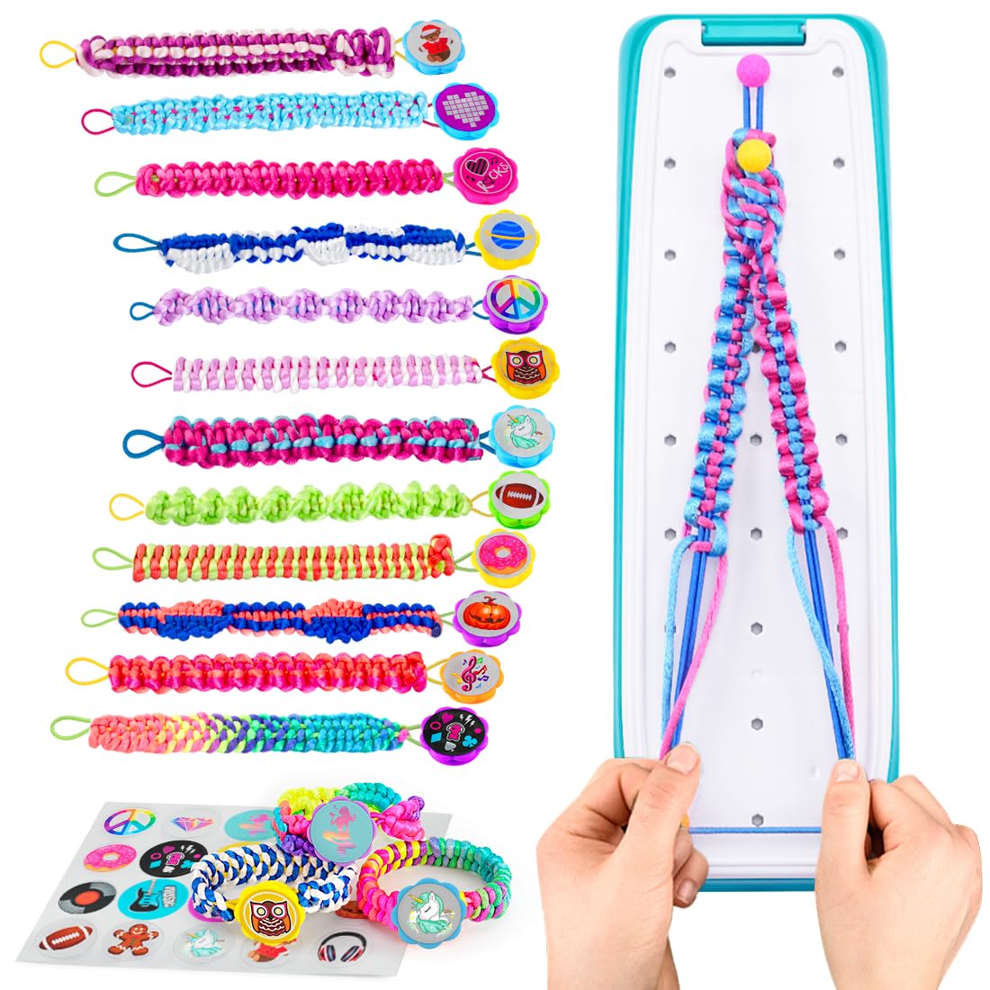 VERTOY Friendship Bracelet Making Kit for Girls - Cool Arts and Crafts Toys for 6 7 8 9 10 11 12 Years Old, Bracelet String and Rewarding Activity, Best Birthday Gifts for Teen Girls