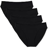 Pact Organic Cotton Women's Everyday Classic Fit Bikini Underwear, 4 Pack