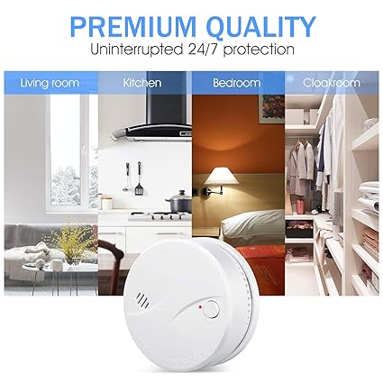 Heiman 625PHS Detector de Humo con 10 años de duración de la batería ...