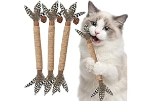 YTSKJ Cat Toys 3pcs Cat Feather Toy Kitten Chew Treat for Cleaning Teeth Kitten Catnip Snack Interactive Toy for Indoor Kitty
