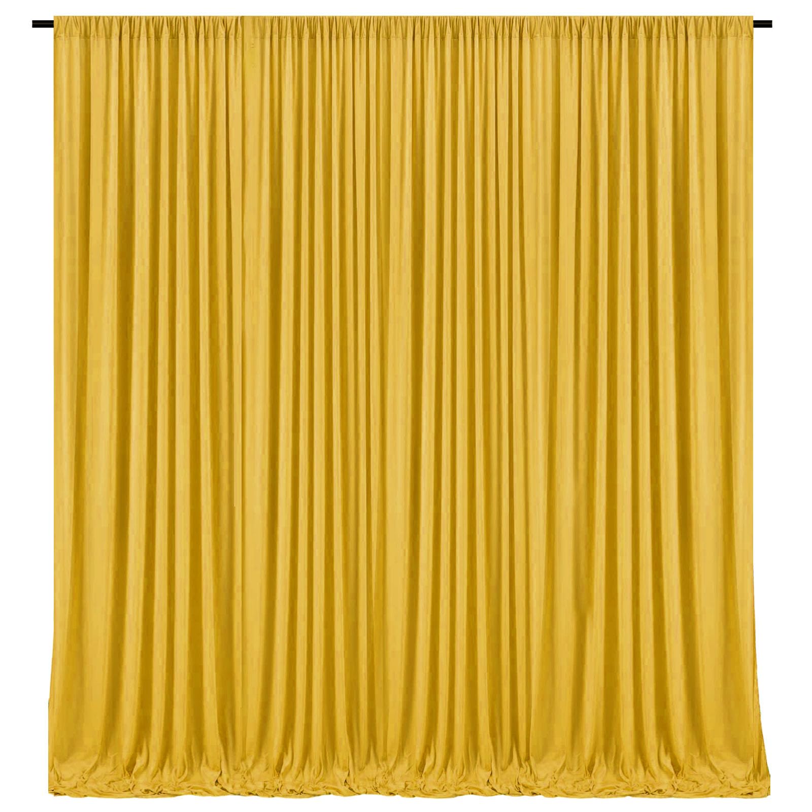Photo 1 of 10 x 10 Feet Gold Backdrop Curtain for Partie, Background Curtains for Photoshoot, Birthday, Wedding, Halloween, Thanksgiving, Christmas Day, New Year Party Decorations 5Ft x 10Ft, 2 Panels