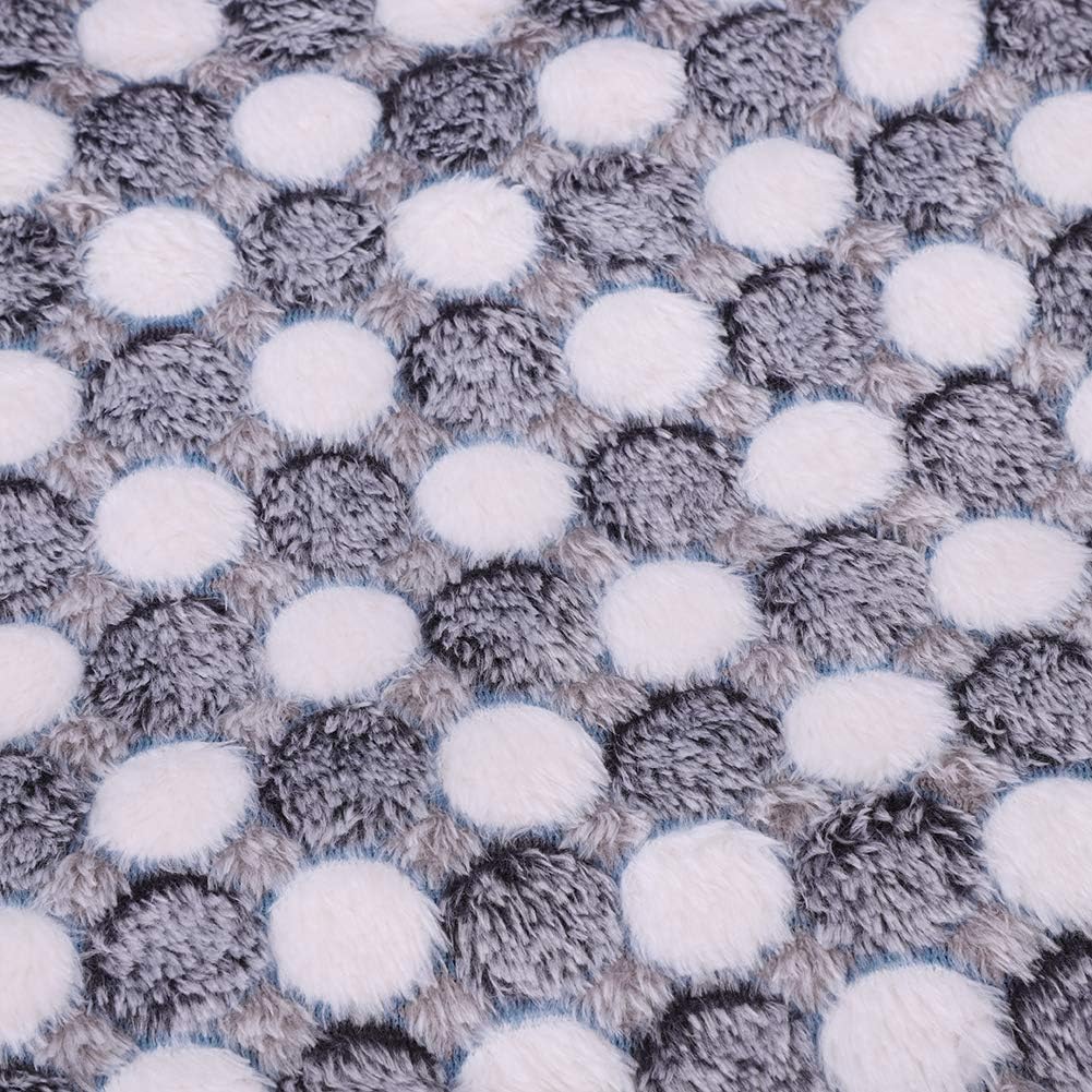 IBLUELOVER Fleece Pet Throw Blanket Soft Warm Dog Cat Blanket Fluffy Dog Mat Cute Dotted Cat Pad for Small Medium Puppy Dog Kitten Cat and Rabbits 100X80 cm,Washable - Image 4