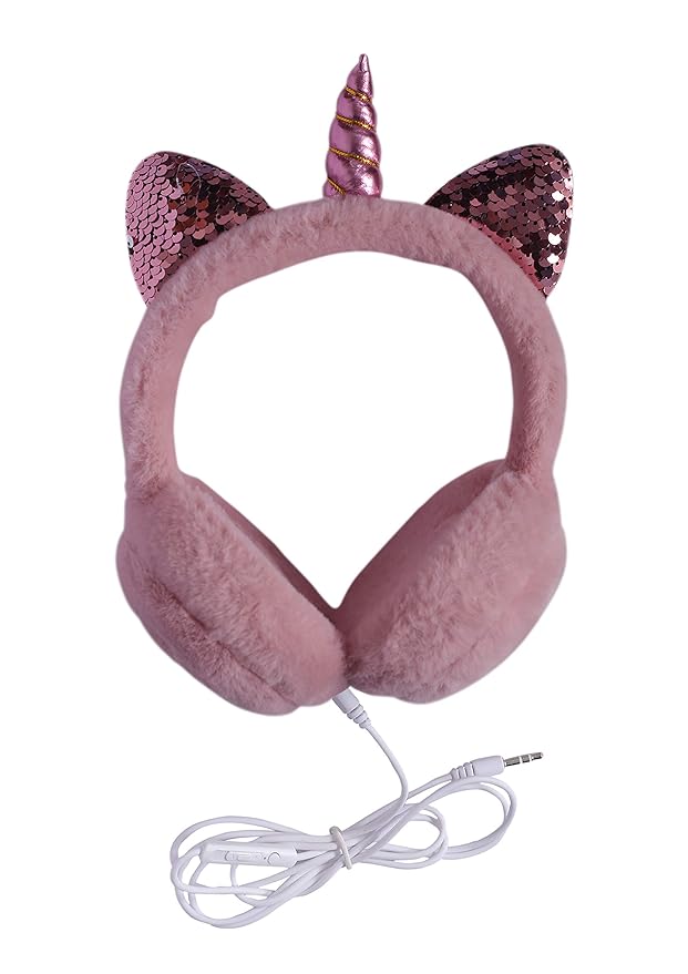 Trendy Tap Warm Hello Kitty Earmuffs Headphones Rabbit Ears for Girls Ear Muff Music Wired