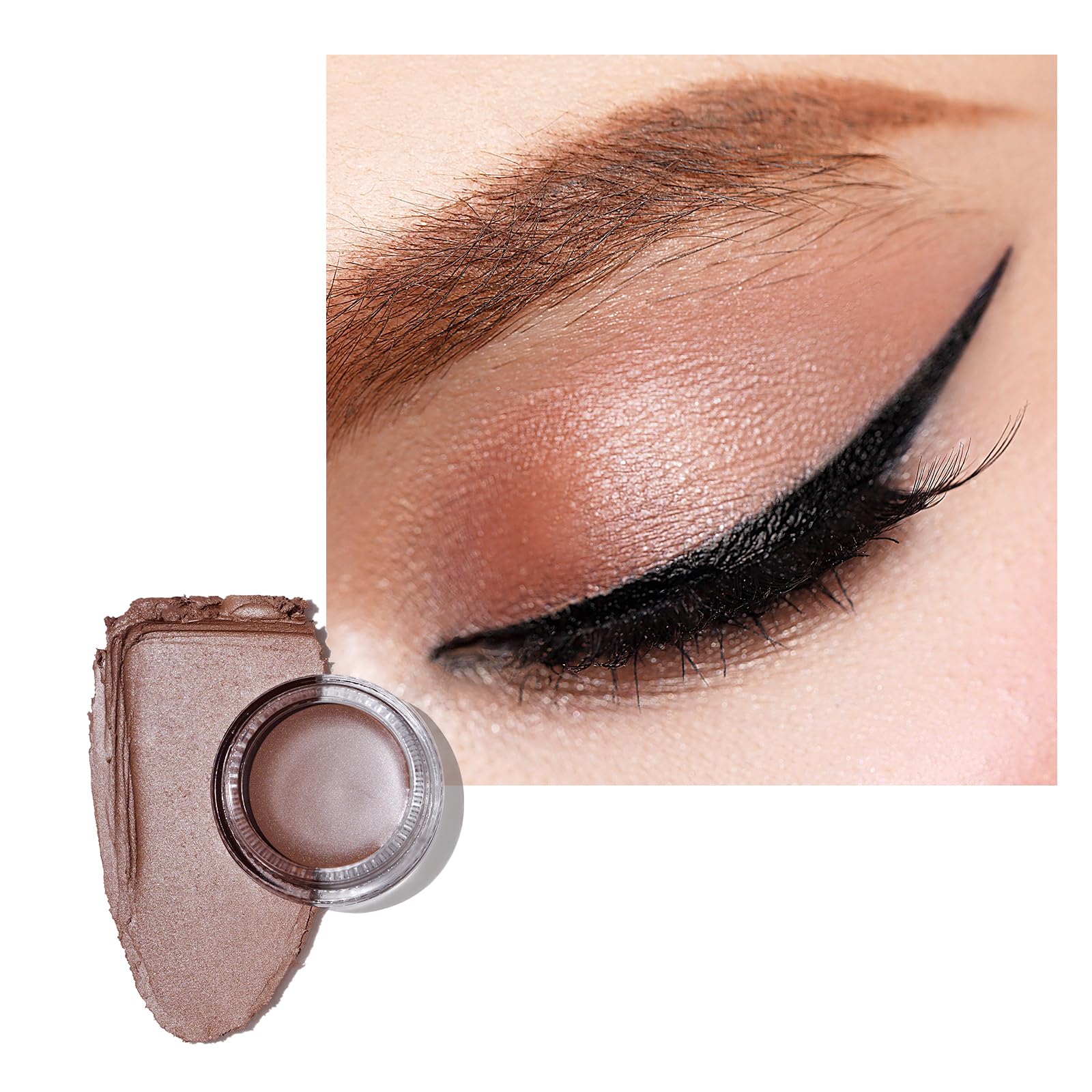 Oulac Matte Eye Shadow Brown | Eyeshadow Primer Fine Texture Up to 12 Hours+ Wear | Waterproof Matte Finish | Daily Eye Makeup | Vegan | 06g (CM03) Gentility — image 1