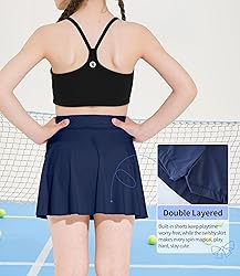 Hvididan Girls Tennis Skirt Athletic Skort