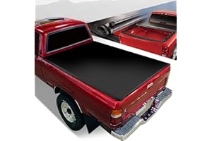 Auto Dynasty Soft Roll-up Truck Bed Tonneau Cover Compatible with 1989-1994 Toyota Pickup / 1995-2004 Tacoma 6Ft Fleetside/Styleside Bed, Matte Black Soft Vinyl Top