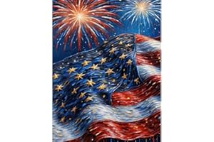 CANRICHSHOP Independence Day Paint by Numbers Kit for Adults Beginners,America Flag DIY Acrylic Painting by Numbers,4Th of July Easy Adult Paint by Number Kits on Canvas for Decor 16x20inch