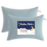 NTBAY Toddler Pillows, Down Alternative 13"x18" Pillows, Machine Washable - Soft and Breathable Travel Small Pillows for Sleeping, Ideal for Daycare, Crib, Cot, Sea Green