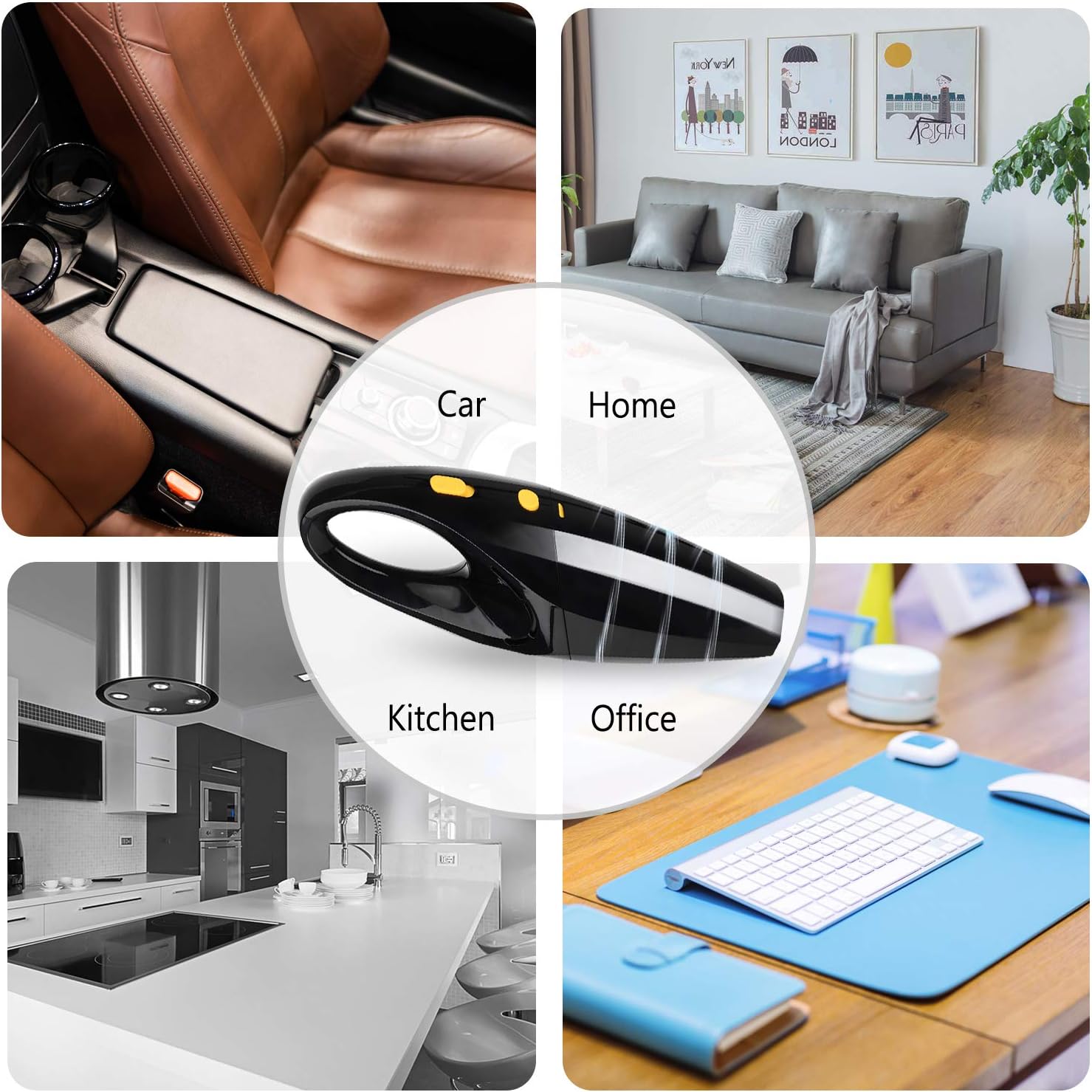 Handheld Vacuum Cleaner, Car Vacuums Cleaners Hand Cordless Portable Strong Suction Power Wet Dry Rechargeable Household -