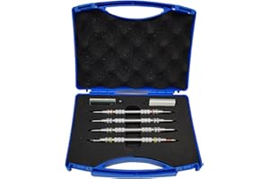 Mohs Hardness Test Kit - Professional 4 Pack Stainless Steel Picks, Aluminum Plate, Brass Plate, Glass Plate & Magnet for Jad