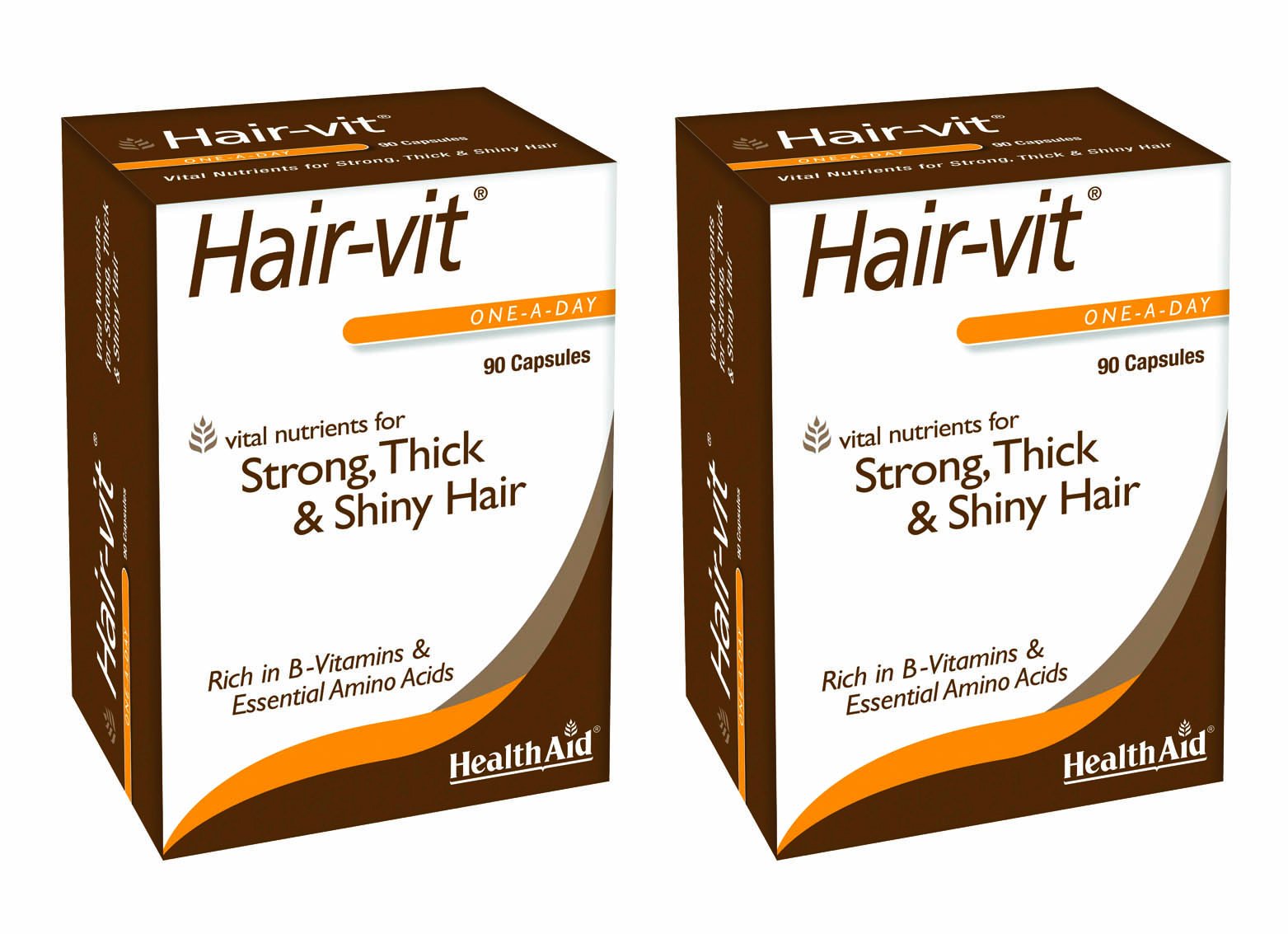 HealthAid Hair-VIT Pack of 2 x 90 Capsules (180 Capsules)