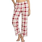 EK4YDNDS Women Ultra Soft Fleece Pajama Pants Plaid Pj Bottoms with Pockets Warm Sleepwear Lounge Cozy