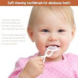 Patelai Silicone Baby Toothbrush 3 Pack Soft Gum Massager 10-36 Months view 3