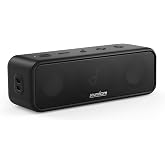 Soundcore Anker 3 Portable Bluetooth Speaker, IPX7 Waterproof, 24H Playtime | PartyCast, BassUp, Custom EQ App, Pure Titanium Diaphragm Drivers- for Home, Shower, Outdoor, and Beach
