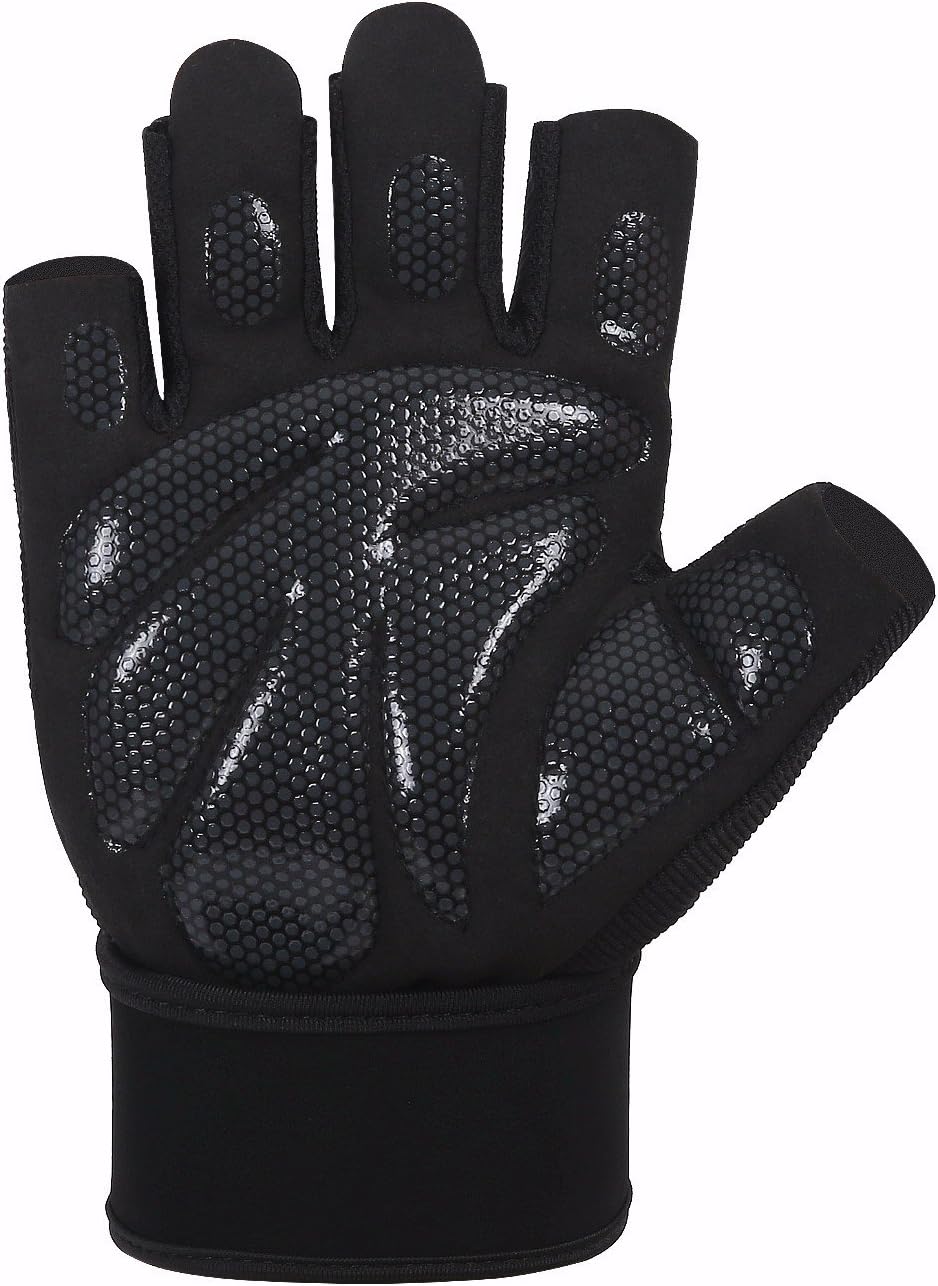 fenglei Workout Gloves, Light Microfiber & Anti-Slip Silica Gel Grip Gloves for Weightlifting, Training, Cross Fit, Fitness and Exercise