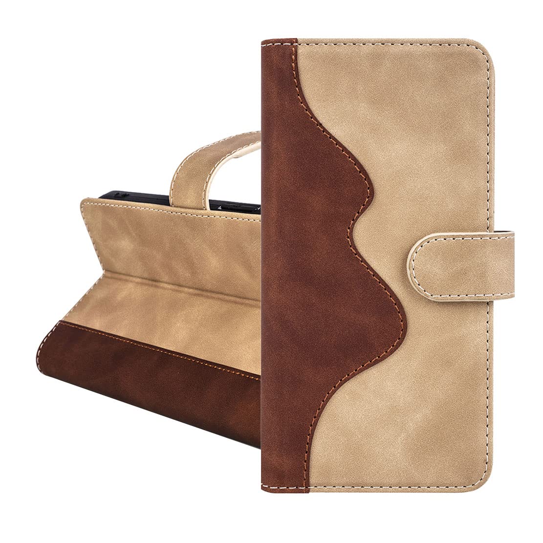 BRAND SET Case for Nokia G11 Plus Wallet Case Flip Cover PU Leather+TPU Material Cover with Bracket Function Card Slot, Color Matching Phone Case for Nokia G11 Plus(Yellow)