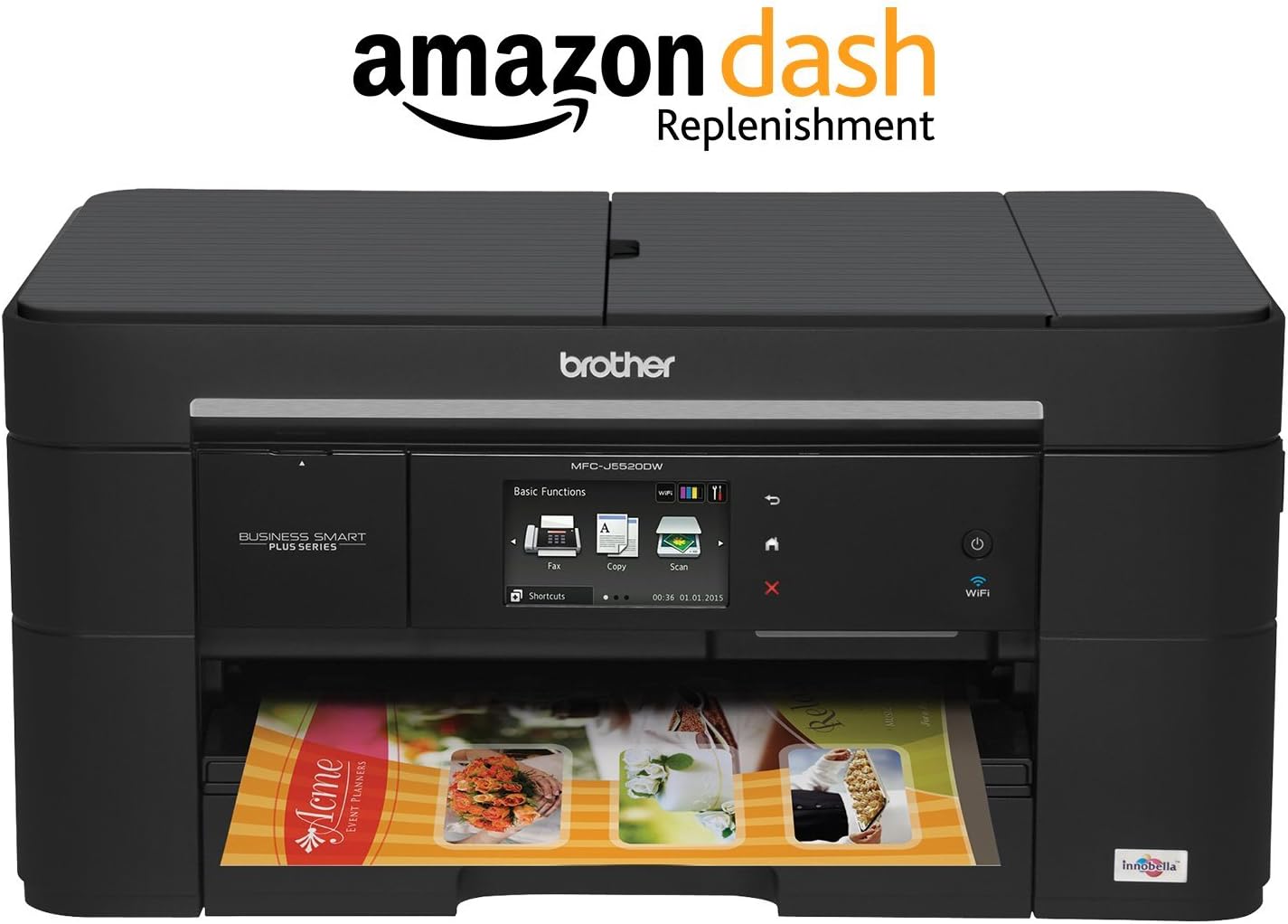 Brother Printer MFCJ5520DW Wireless All-in-one Inkjet Printer, Amazon Dash Replenishment Enabled