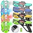 Rechargeable Tag Set with Vests, Upgrade Tag Guns Set of 4, Multi Player Tag Set for Kids Toy for Teen Boys & Girls, Indoor&Outdoor Toy Gift,Ages 8+,Gray+Black