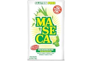 White Maseca Corn Flour Gluten Free 2 Kg 4.4 lb Mexican cooking (New Version)