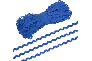 PATIKIL RIC Rac Trim 5mm 28 Yard, Wave Bending Fringe Trim Ribbon Rick Rack Lace Trim Ribbon for Sewing Crafts Clothes Gift Wrapping Party Embellishment, Deep Blue