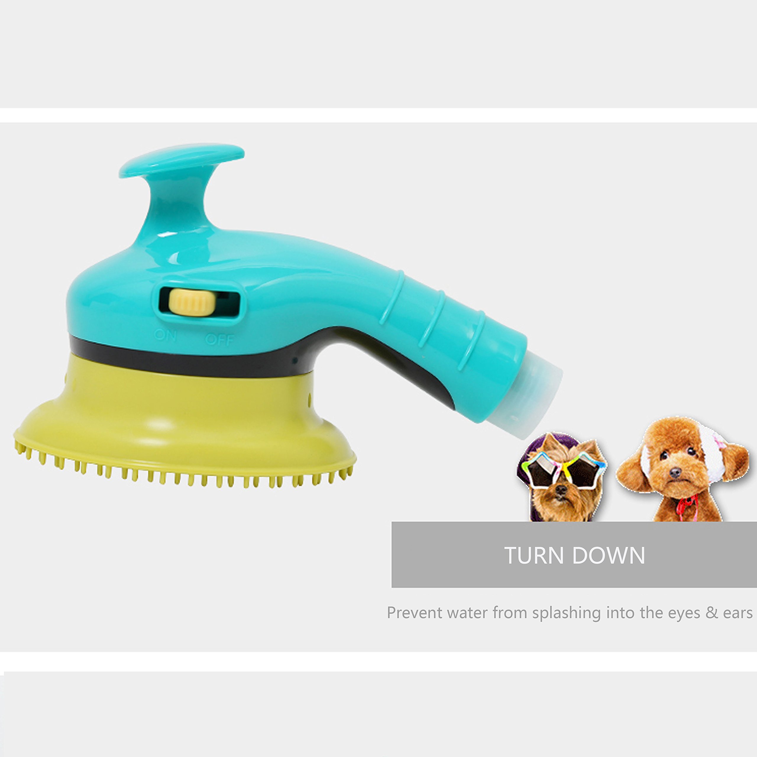 Dog Shower Sprayer with Silicone Massage Bath Brush Multi-Functional Grooming wash Tool