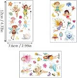 Kaderas 10 Sheets Glitter Fairy Temporary Tattoos Kids Girls Party Favors view 4