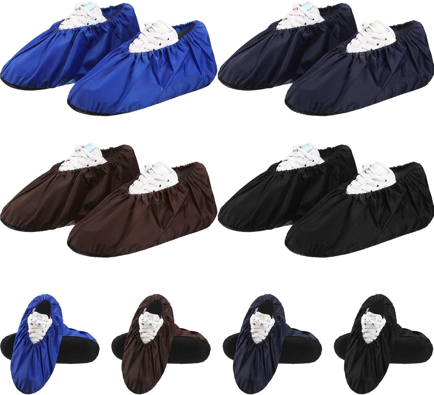 8 Pairs Non Slip Reusable Shoe Covers Waterproof Boot Covers for