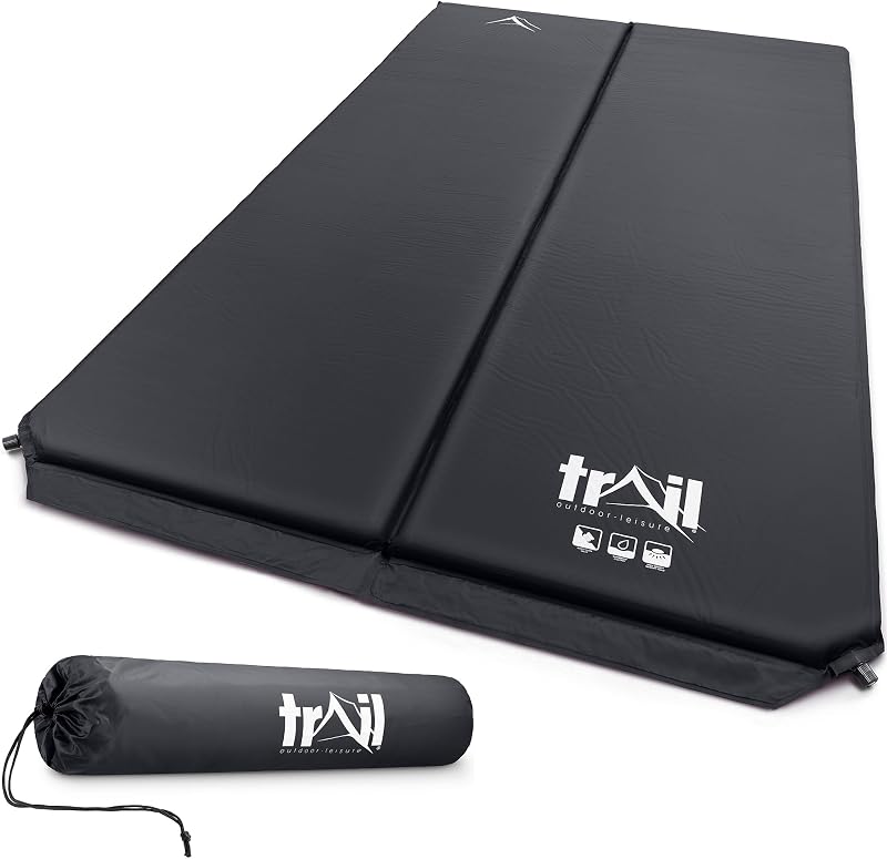 Trail Outdoor Self-Inflating Double Camping Mat 186x110x2.5cm with Bag