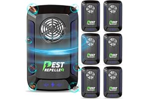 WACIEO Ultrasonic Pest Repeller - Indoor Mouse Repellent Ultrasonic - Electronic Plug in Pest Defense Control for Insects, Mosquito, Roaches, Rodent, Mice, Spider, Flies, flea - House, Hotel - 6 Packs