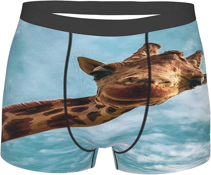 Cute Giraffe head lovely eyes Men's Boxer Briefs Breathable Soft Sexy