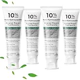 10% Hydroxyapatite Toothpaste, Nano Hydroxyapatite Toothpaste, Fluoride Free Toothpaste for Sensitive Teeth, Helps Rebuild Enamel, Remineralizing Toothpaste for Daily Use, 4 Pack