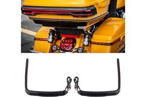 Advanblack Saddlebag Lights LED Hy-per Tail Light Fit for 2014+ Harley Touring FLH - Smoked - Running/Brake Sequential Red Turn Signals