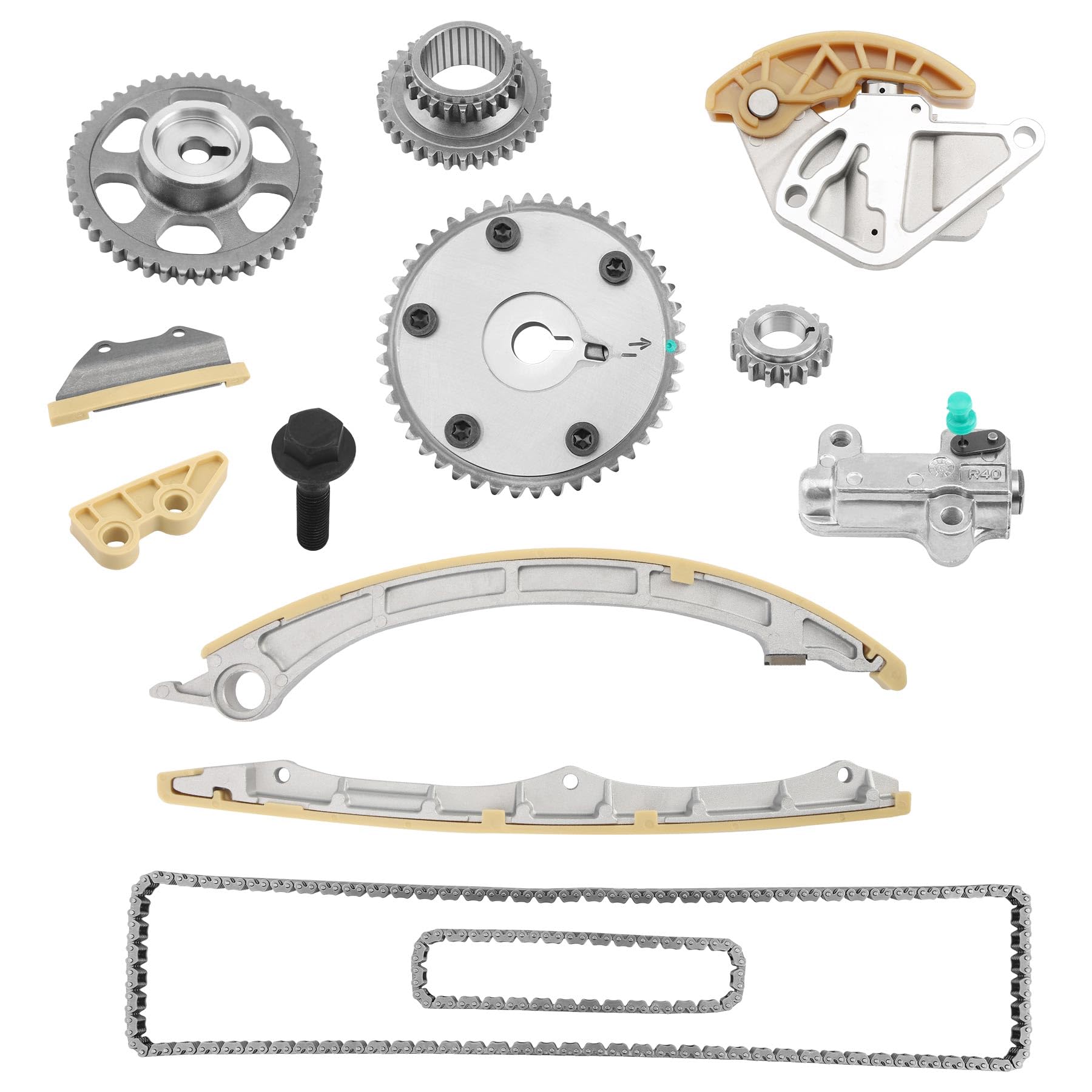 Photo 1 of 2.4L Engine Timing Chain Set With Camshaft Adjuster & VVT Gear, Compatible with 2008-2015 Honda Accord Civic Crosstour CR-V Acura ILX TSX, 2.4 Timing Chain Replacement Kit Replace# 14510-R40-A01
