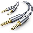2 Pack AUX Cable, Oldboytech Auxiliary Cable [4ft/1.2M, Hi-Fi Sound] 3.5mm Nylon Braided AUX Cord for Car Compatible with Ste