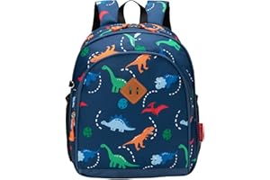 JinBeryl Toddler Backpack for Boys, Little Kids Backpack for Preschool or Kindergarten (Navy Blue, Mini)