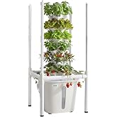 VEVOR Hydroponic Tower, 30 Pods 6 Tiers Hydroponics Growing System Kit with LED Grow Light &amp; App Control, Vertical Home Garden with 20L Water Tank &amp; Pump, Planter for Indoor Herbs, Fruits, Vegetables