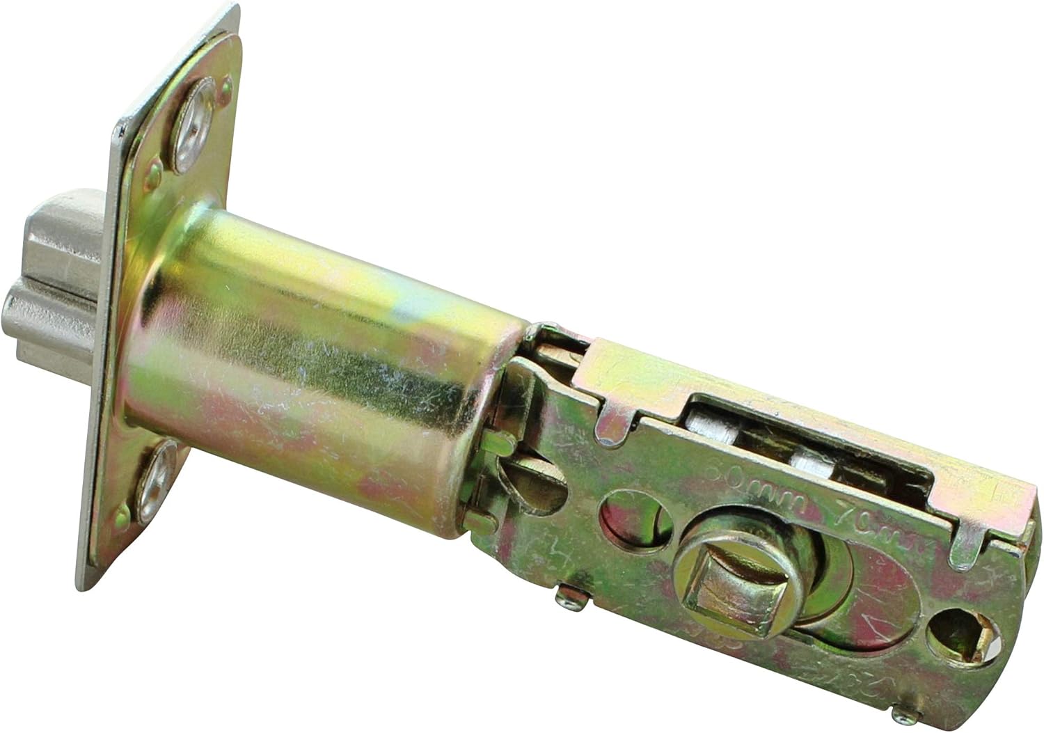 G Decor Pack of 5 x Adjustable Tubular Latch 60 to 70mm Mortice Door Latch, Polished - Image 4