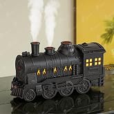 Diffuserlove Train Diffuser 300ML Essential Oil Diffuser Cool Mist Humidifier Aroma Diffuser with Night Light for Bedroom Desk Black
