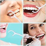 Medo 100 Pcs Dental Floss Picks 2 in 1 Portable Toothpicks White view 7