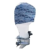 Outer Envy Outboard Motor Cover Blue Camo Fits
