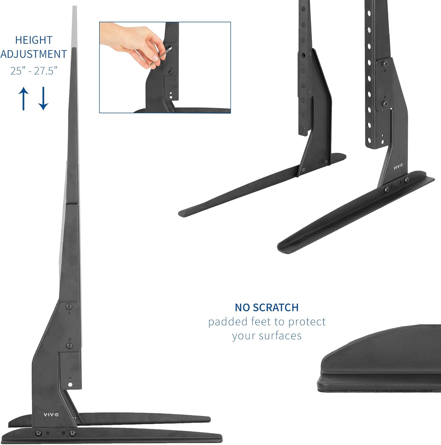 VIVO Universal Tabletop TV Stand for 22 to 65 inch LCD Flat Screens | VESA Mount with Hardware Included: Home & Kitchen