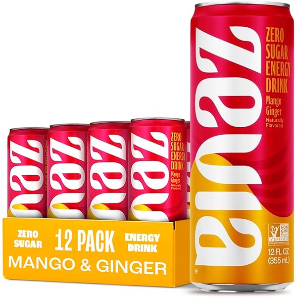 Amazon.com : Zevia Zero Sugar Energy Drink, Strawberry Kiwi, 12 oz